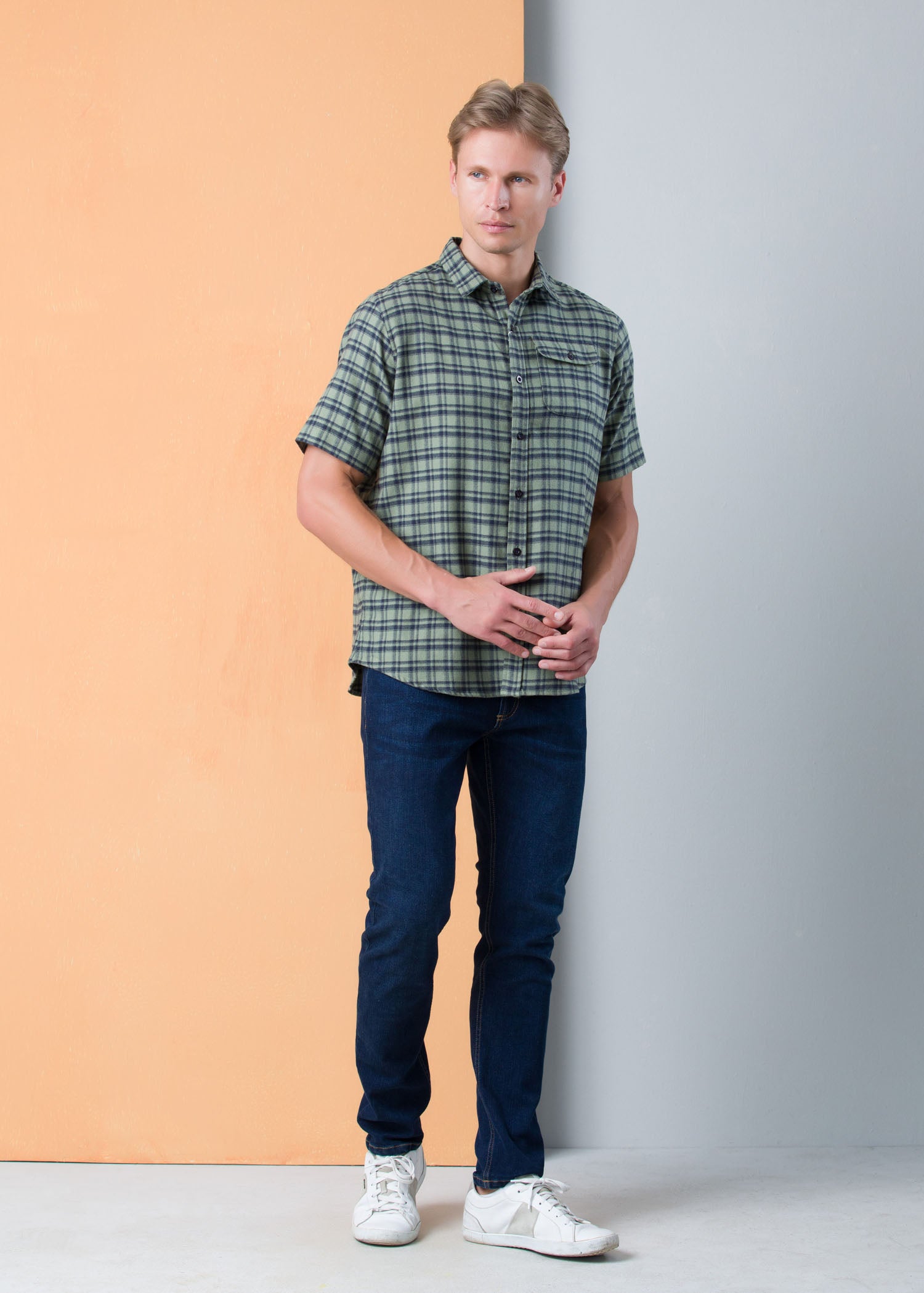 Casual Wear Detailed Check Shirt