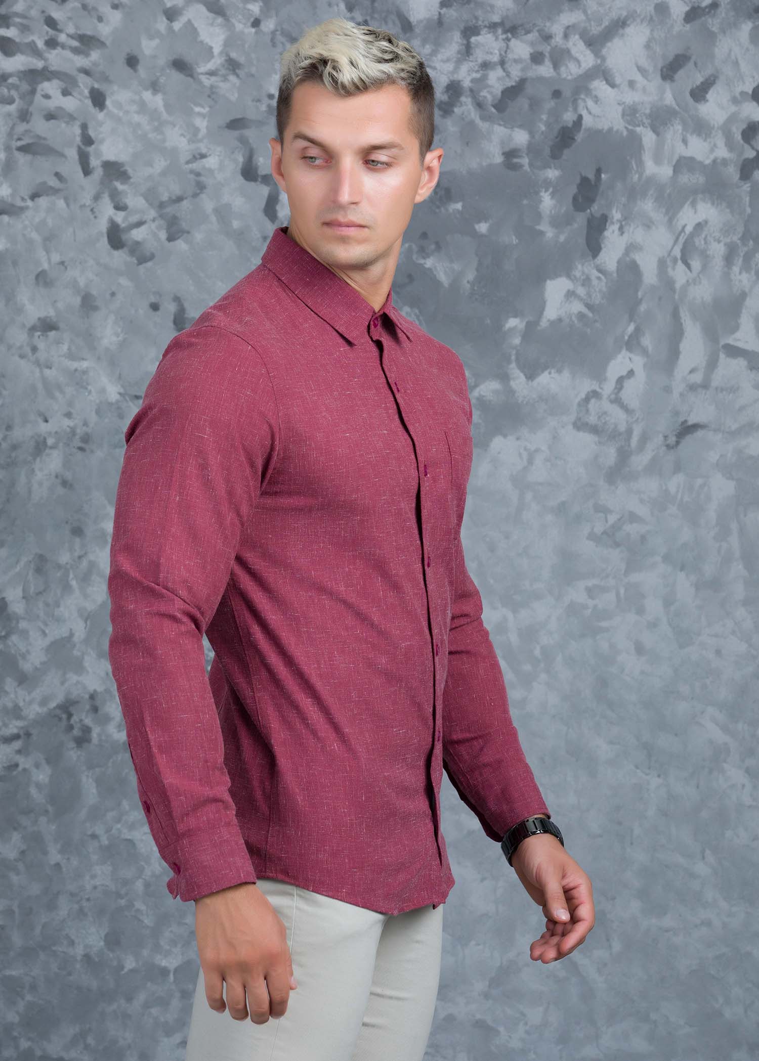 Casual Wear Detailed Linen L/S shirt