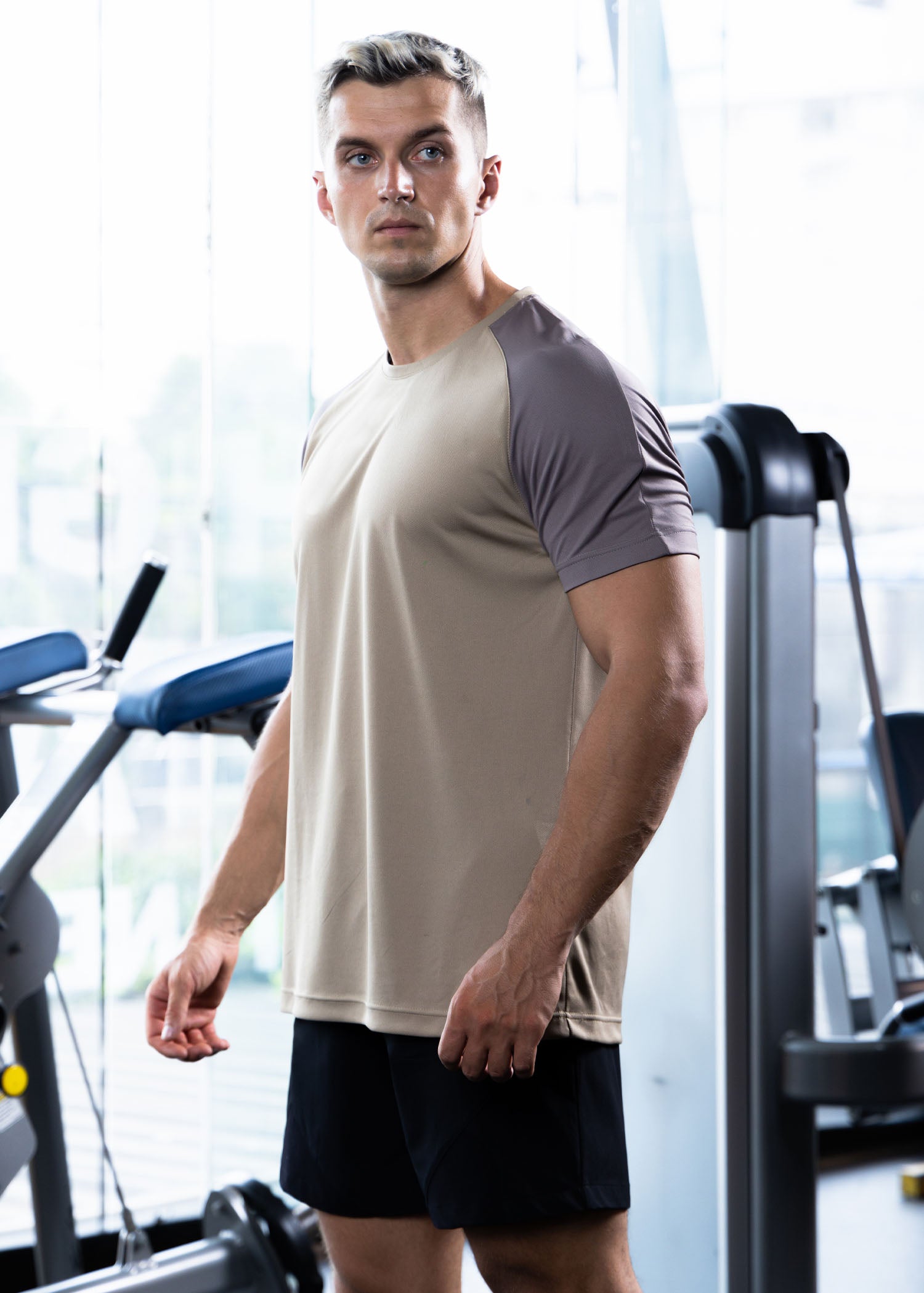 Active Wear T-shirt With Front Panel