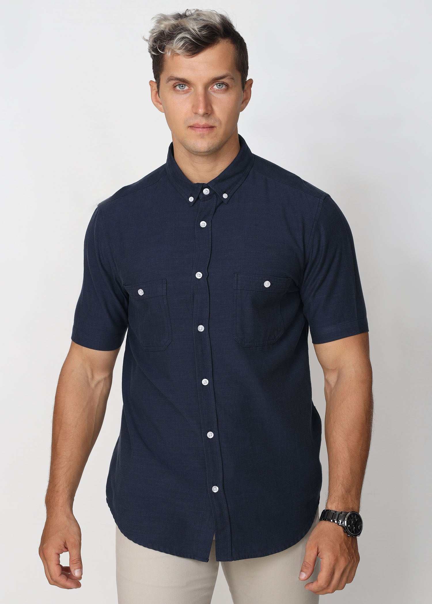 Casual Wear Double Pockets S/S Shirt