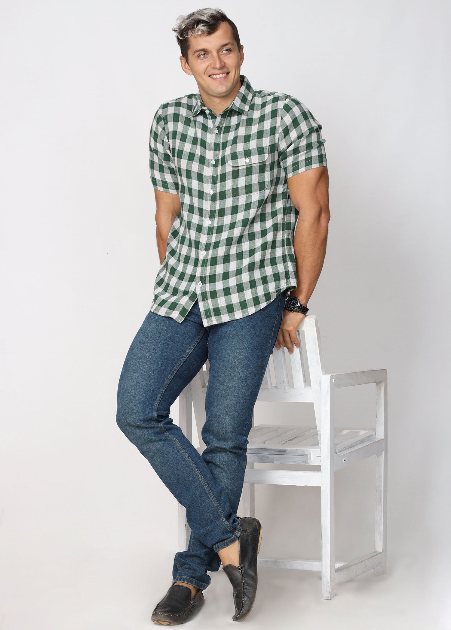 Casual Wear S/S Shirt with Flap Pocket