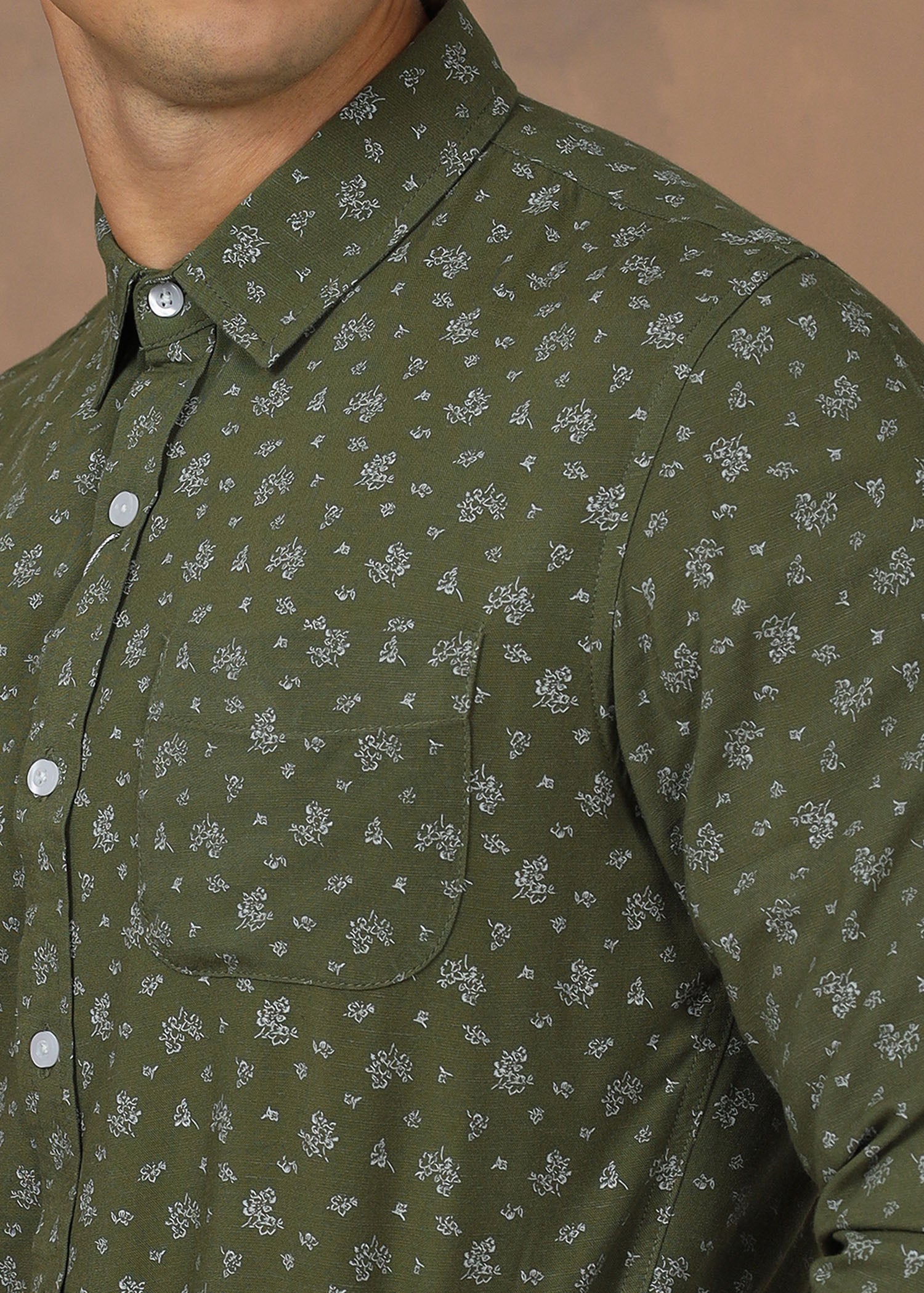 PRINTED PARTY WEAR L/S SHIRT