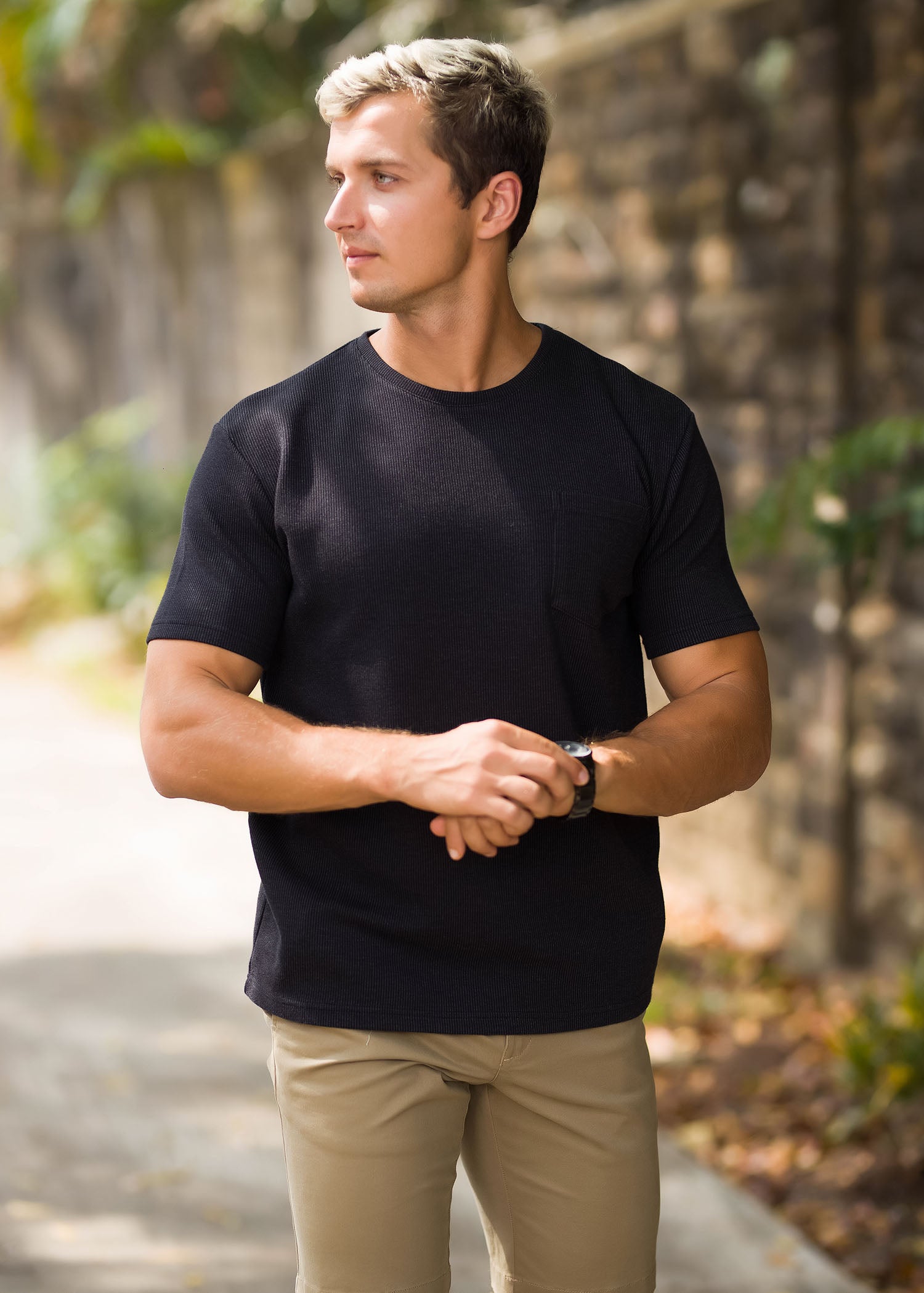 Casual Wear Crew Neck  T-Shirt With Pkt
