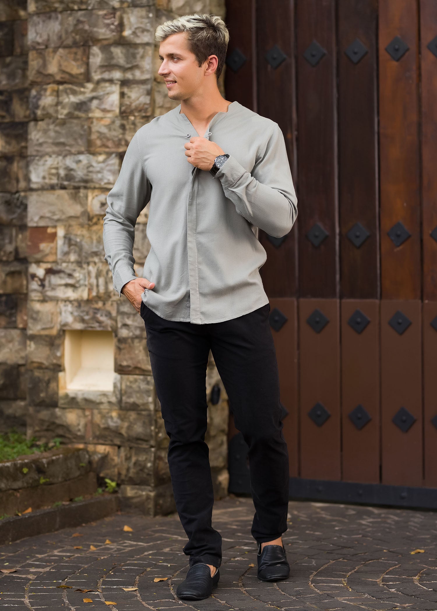 CASUAL WEAR DETAILED  L/S SHIRT