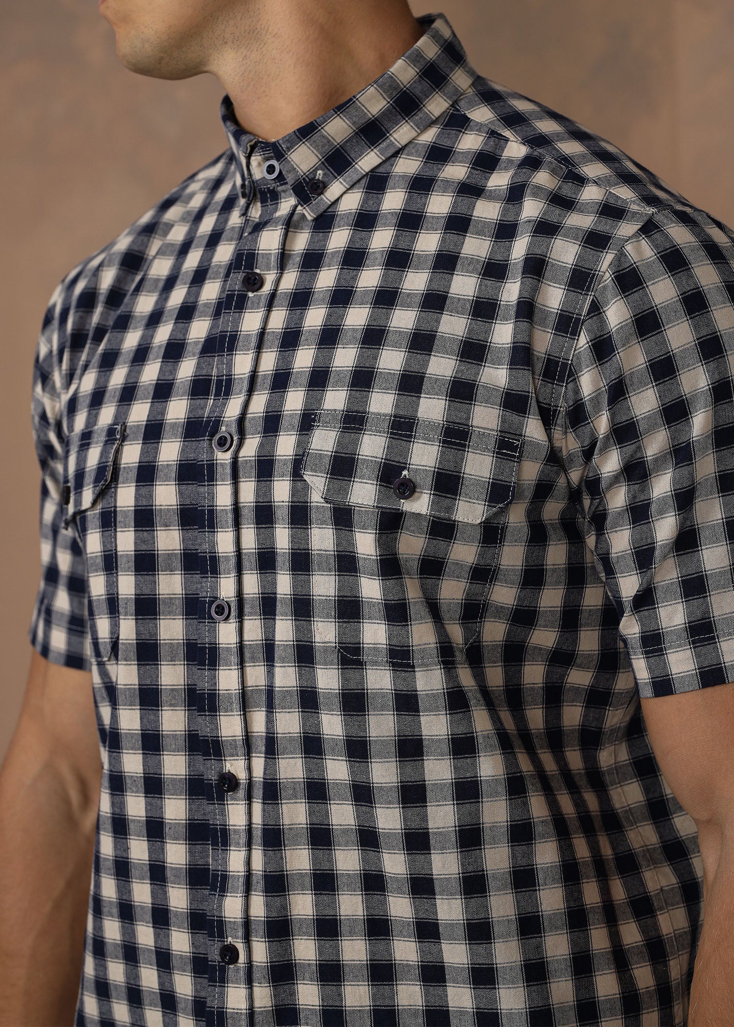 CASUAL WEAR DOUBLE  PKT S/S SHIRT
