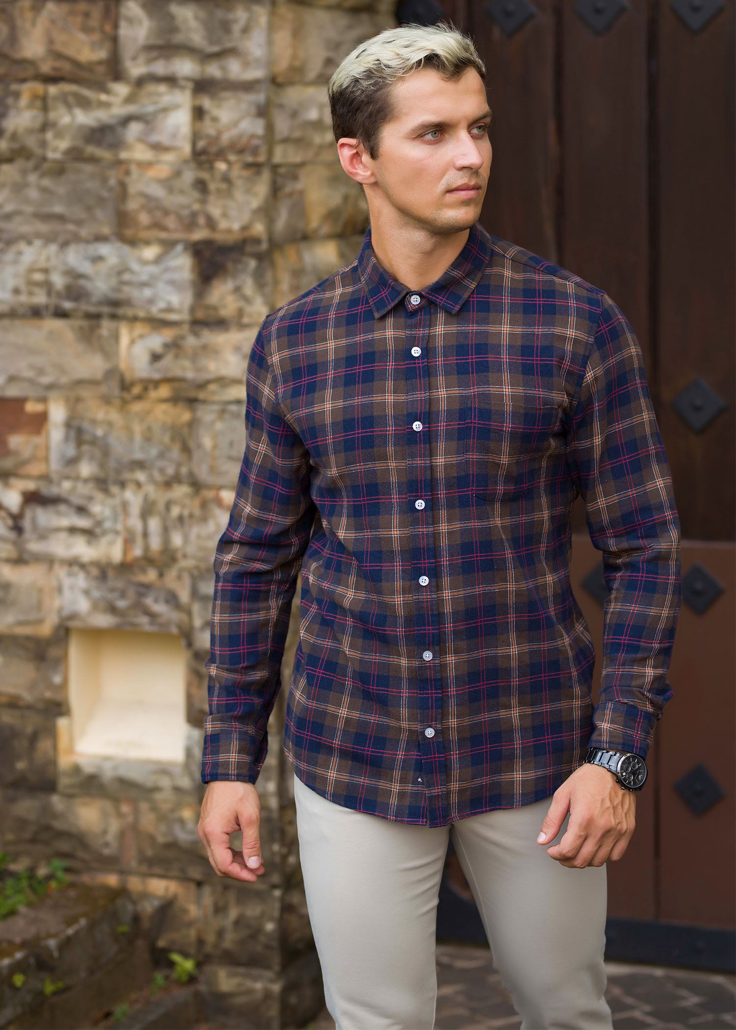 Casual Wear Check  L/S Shirt