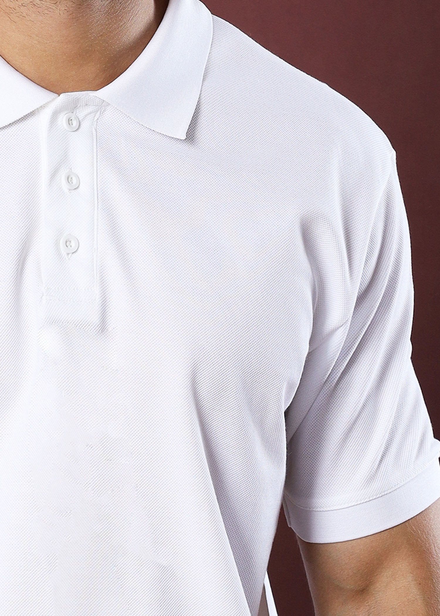 White Polo T-Shirt (Regular Fit)