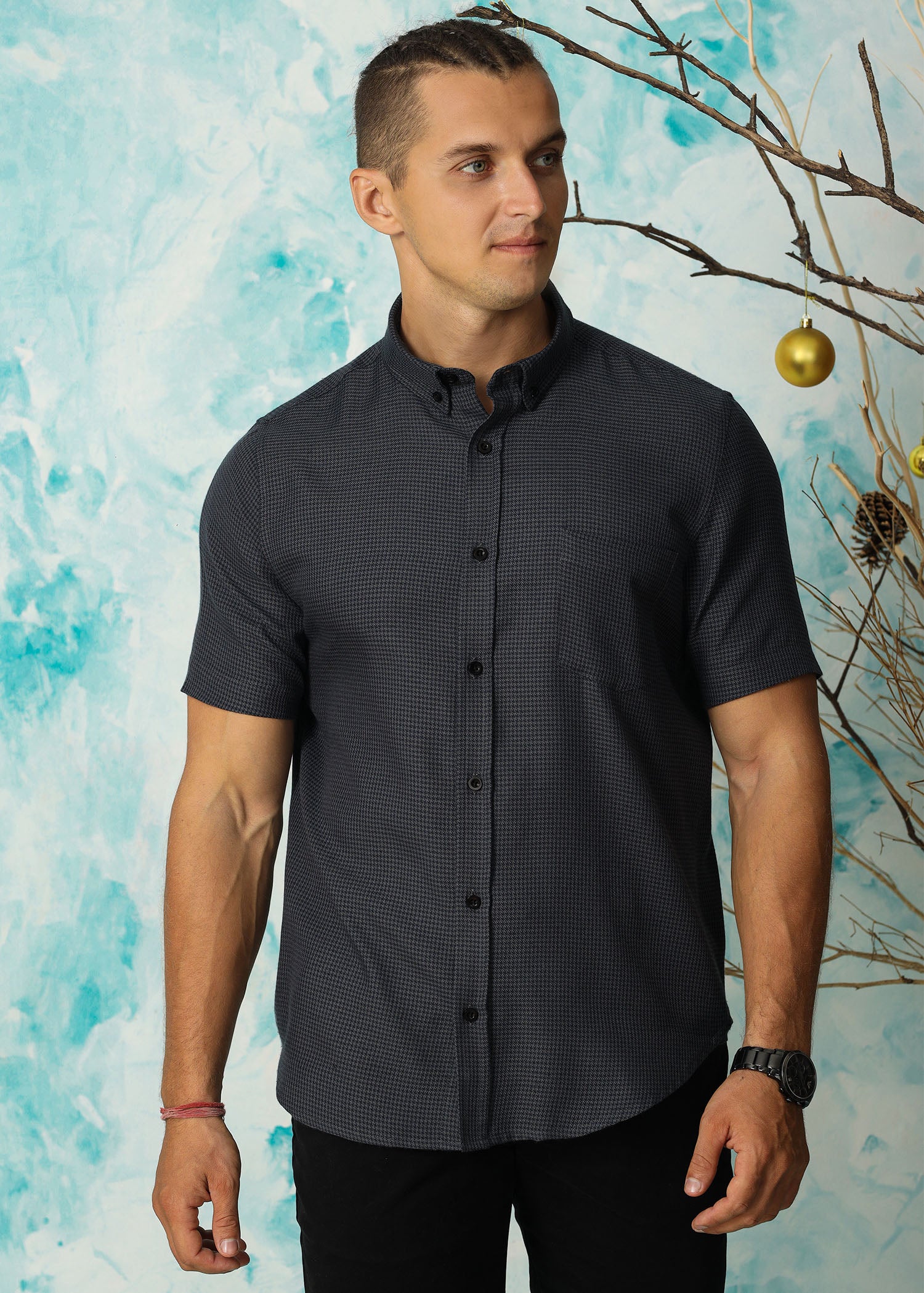 CASUAL WEAR CHECK  S/S SHIRT