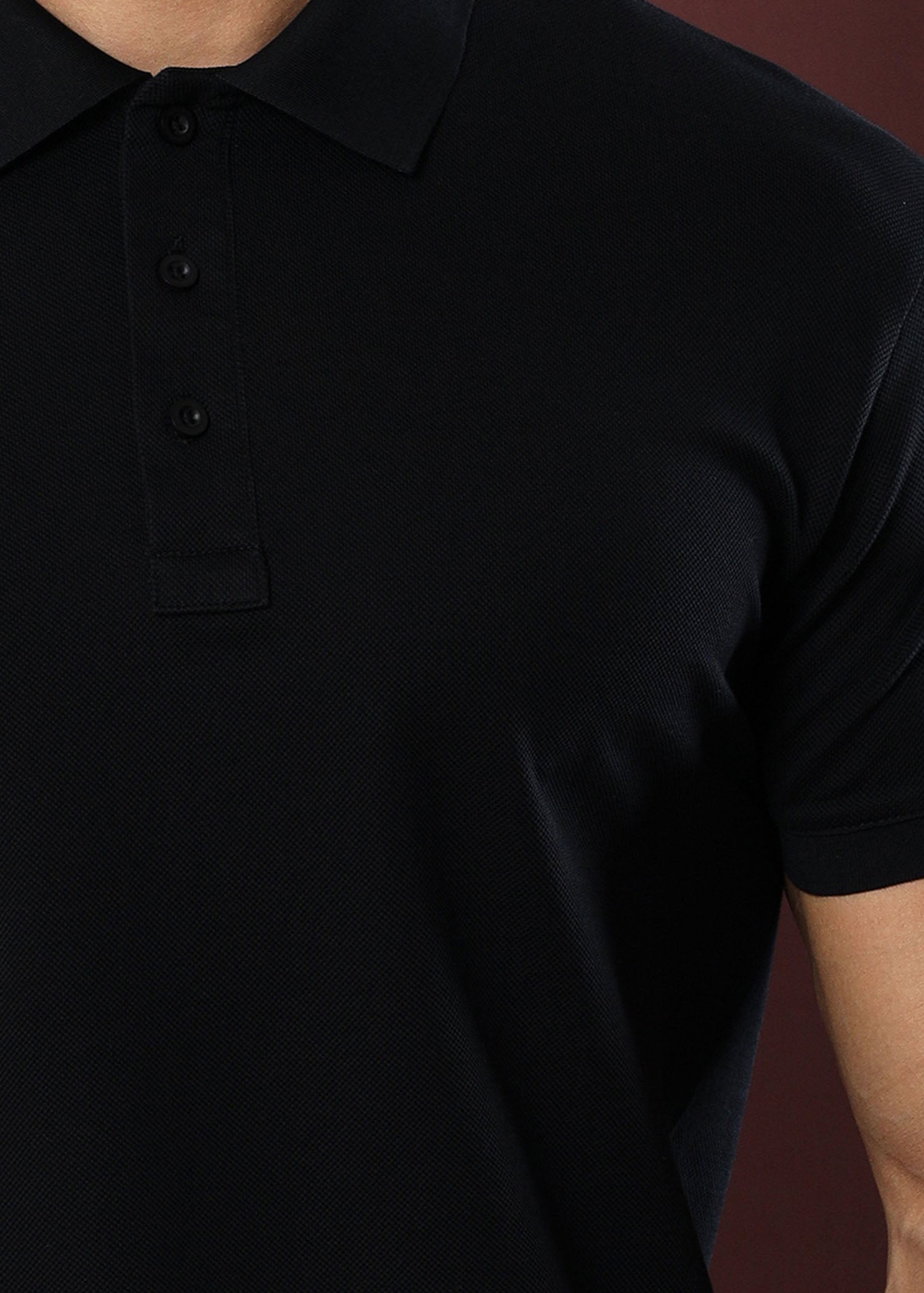 Black Polo T-Shirt (Slim)