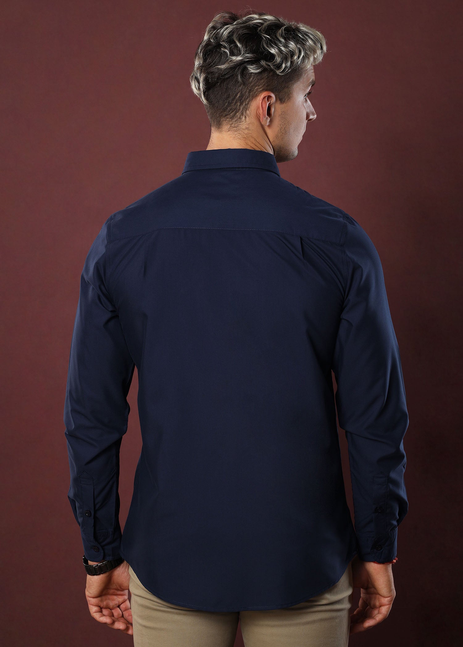 Navy Party Wear Shirt