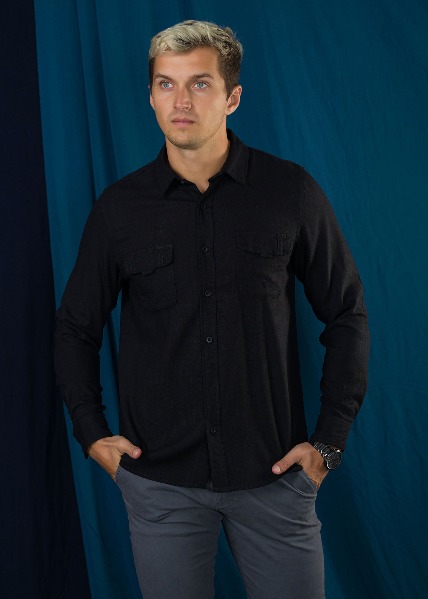 DETAILED CASUAL WEAR  L/S SHIRT