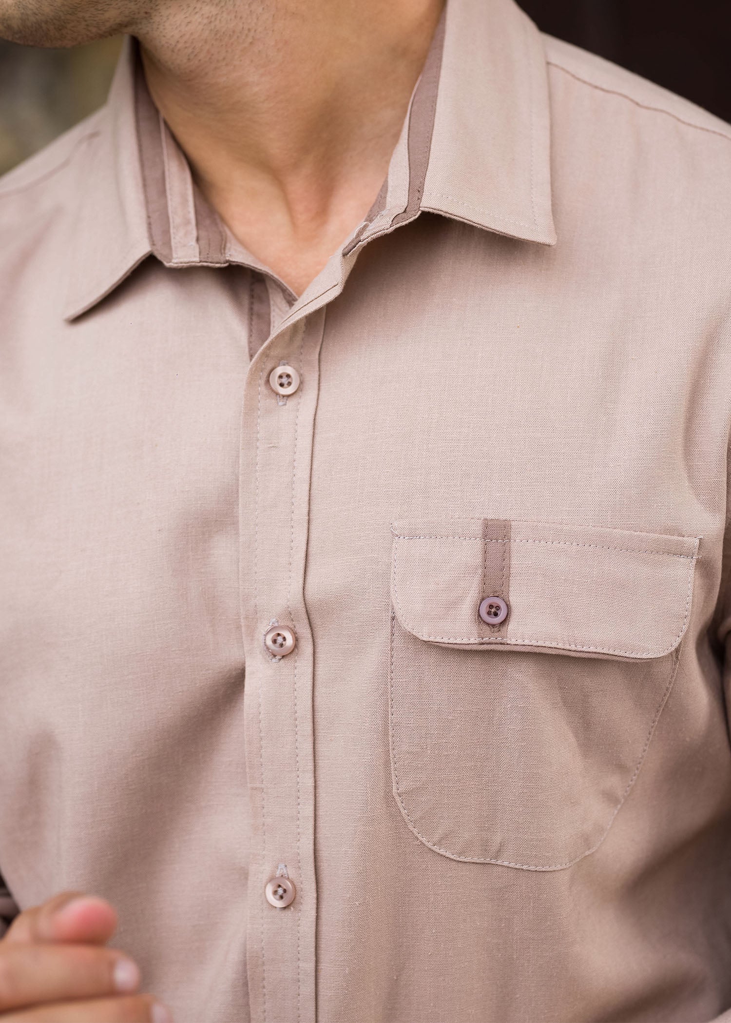 DETAILED CASUAL  WEAR L/S SHIRT